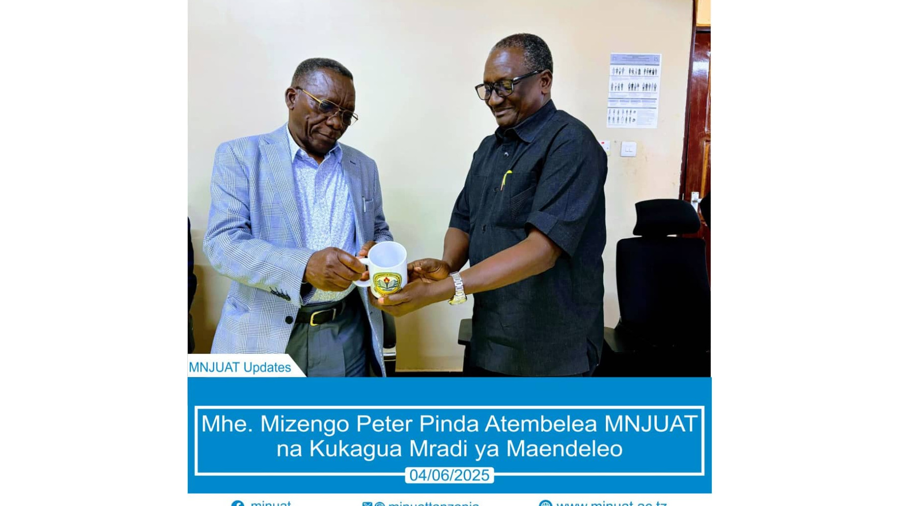 HONORABLE MIZENGO PINDA URGES TIMELY AND QUALITY COMPLETION OF MJNUAT INFRASTRUCTURE PROJECTS